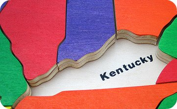 Kentucky on a map